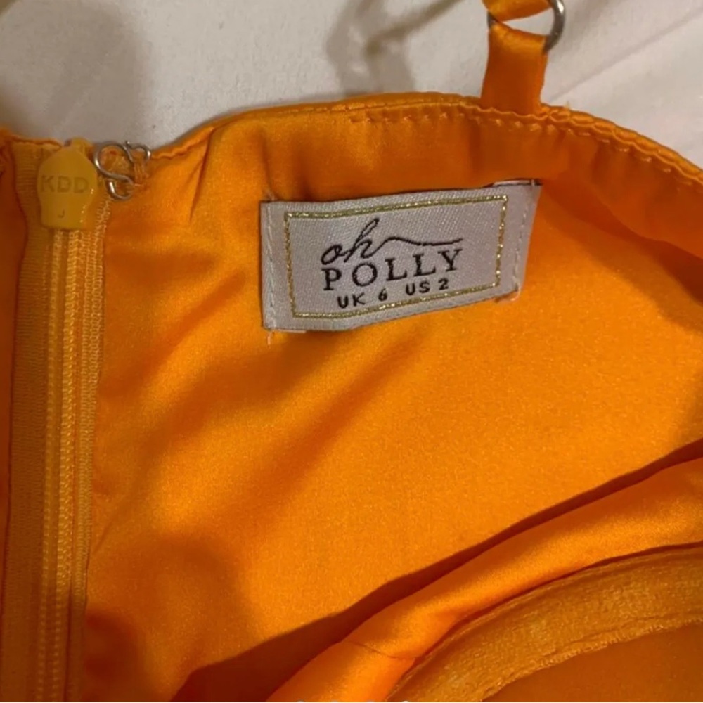 Oh Polly Bright Orange Dress - Picture 4 of 5